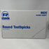 Royal R820 2.5" Round Wood Toothpicks (96000 Toothpicks/CT) New 5x24x800