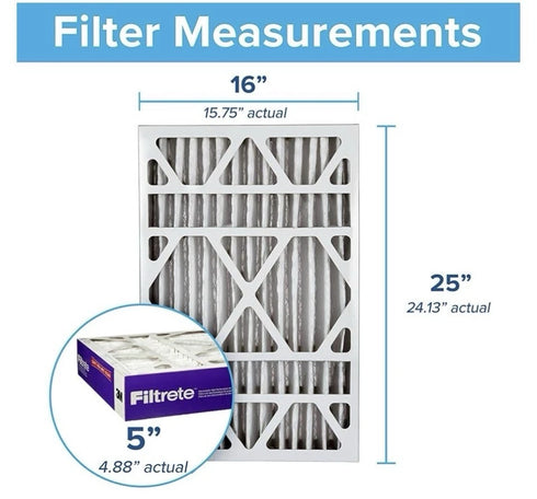 Set Of 2 3M Filtrete 16"x25"x5" Deep Pleat Air Filter - NDP01-5IN-2 2 Pack