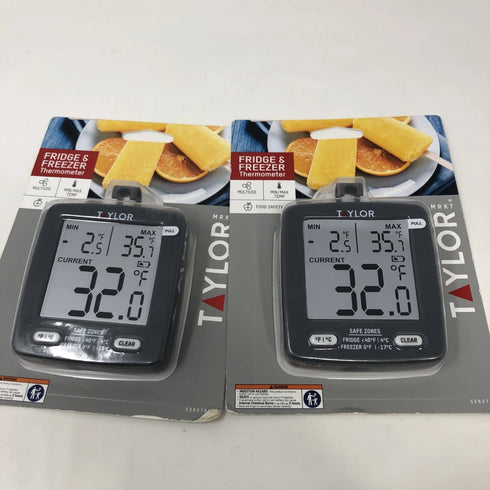 A Set of 2 Taylor Precision Products LCD Display Digital Kitchen Refrigerator