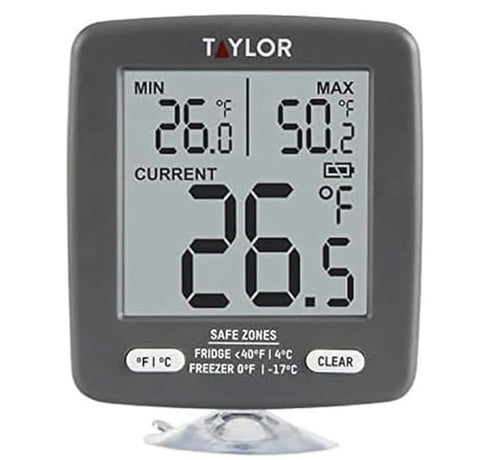 A Set of 2 Taylor Precision Products LCD Display Digital Kitchen Refrigerator