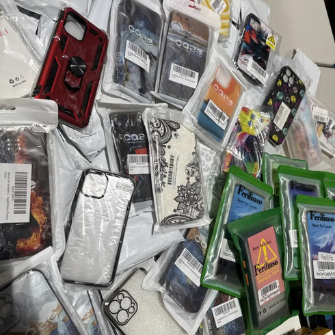 Wholesale Lot Mix 200x Assorted Android Apple iPhone Cases & Screen Protectors - Lot 200 CS 6 PS