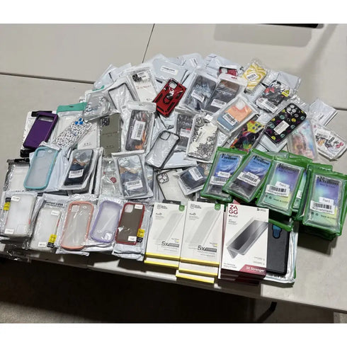 Wholesale Lot Mix 200x Assorted Android Apple iPhone Cases & Screen Protectors - Lot 200 CS 6 PS