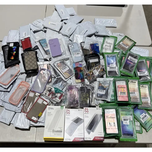 Wholesale Lot Mix 200x Assorted Android Apple iPhone Cases & Screen Protectors - Lot 200 CS 5 PS