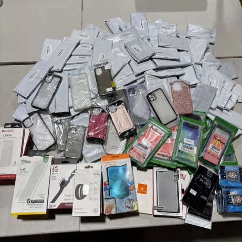 Wholesale Lot Mix 200x Assorted Android Apple iPhone Cases & Screen Protectors - Lot 200 CS 4 PS