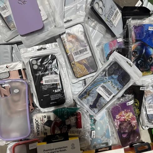 Wholesale Lot Mix 200x Assorted Android Apple iPhone Cases & Screen Protectors - Lot 200 CS 5 PS