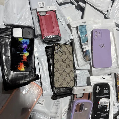Wholesale Lot Mix 200x Assorted Android Apple iPhone Cases & Screen Protectors - Lot 200 CS 5 PS
