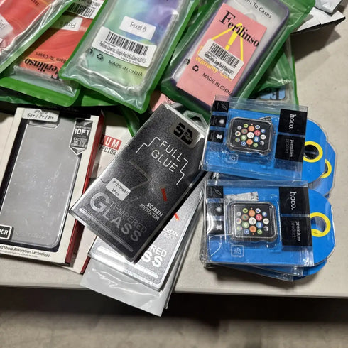 Wholesale Lot Mix 200x Assorted Android Apple iPhone Cases & Screen Protectors - Lot 200 CS 4 PS