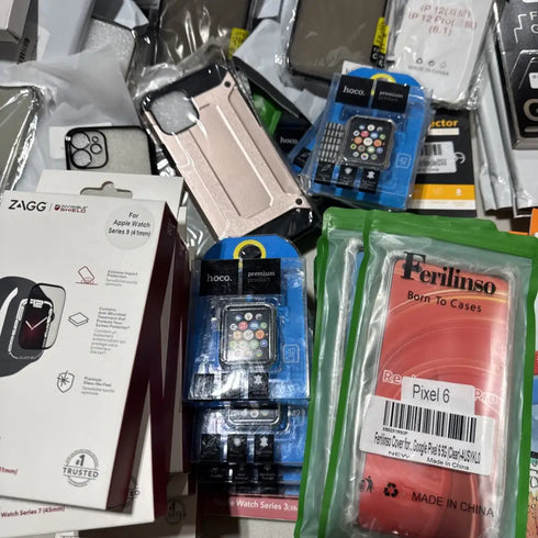 Wholesale Lot Mixed 200x Assorted Apple iPhone Cases & Screen Protectors - Lot 200 CS 3 PS