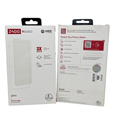 ZAGG Glass Screen Protector for Motorola Edge (2022) Tempered Anti-Scratch