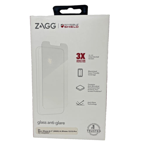 Zagg Invisible Shield Glass Anti-Glare Screen Protector for iPhone 14, 13/13 Pro