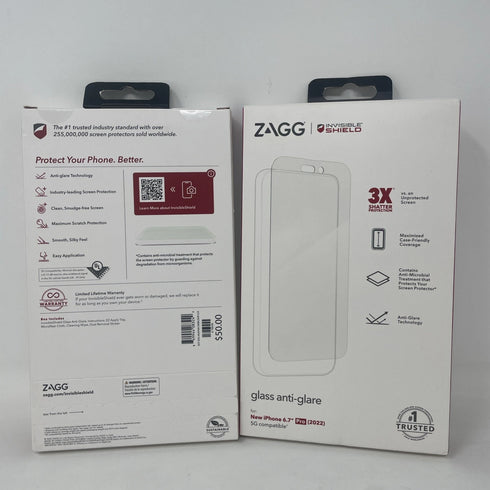 Zagg Invisible Shield Glass Anti-Glare Screen Protector for iPhone 14 Pro Max