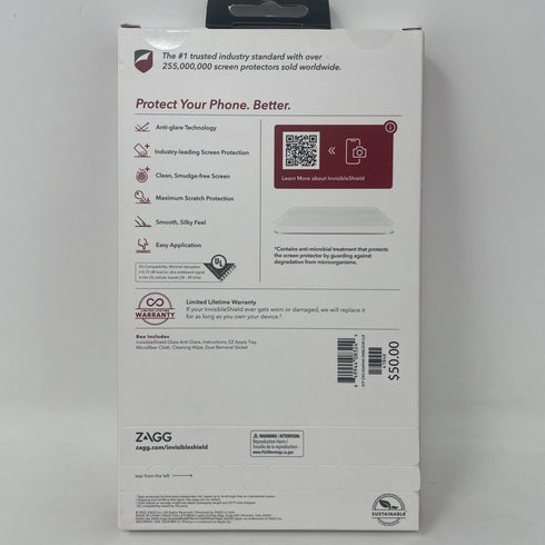 Zagg Invisible Shield Glass Anti-Glare Screen Protector for iPhone 14 Pro Max