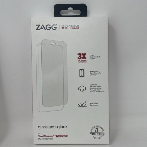 Zagg Invisible Shield Glass Anti-Glare Screen Protector for iPhone 14 Pro - New